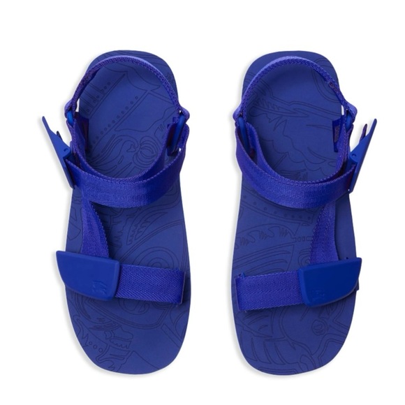Burberry Blue Sandals Modern Minimalist Design - NEW